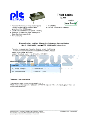 THM1031035LK044 datasheet - THM1 Series TCXO