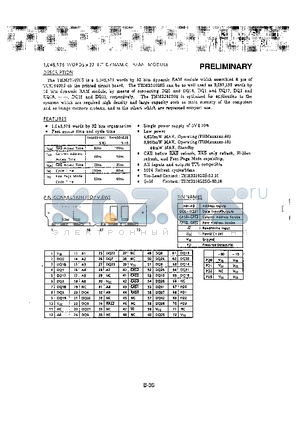 THM321020S-10 datasheet - 1,048,576 WORDS x 32 BIT DYNAMIC RAM MODULE