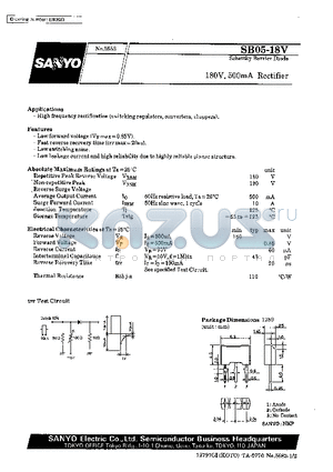 SB05-18V datasheet - 180V, 500mA Rectifier