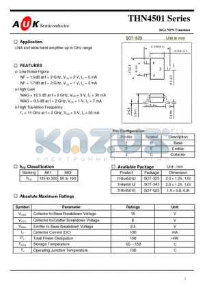 THN4501E datasheet - SiGe NPN Transistor