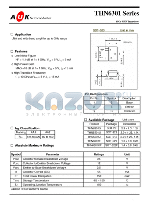 THN6301E datasheet - SiGe NPN Transistor