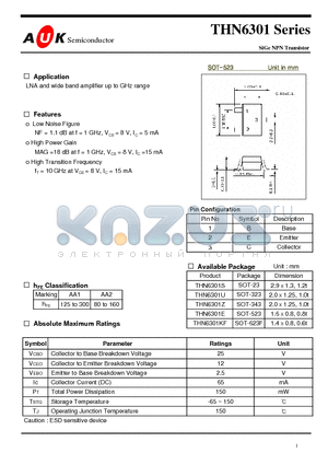 THN6301KF datasheet - SiGe NPN Transistor