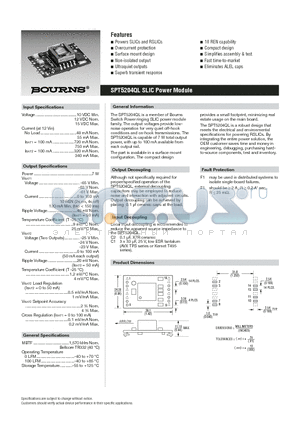 SPT5204QL datasheet - Power Module