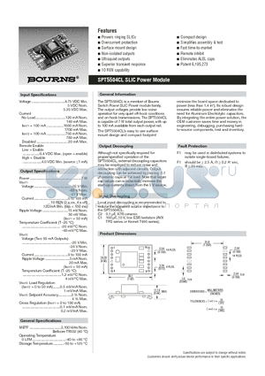 SPT5504CL datasheet - SLIC Power Module