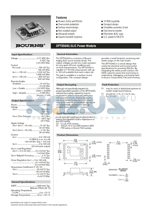SPT5504Q datasheet - SLIC Power Module