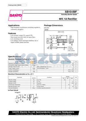 SB10-09 datasheet - 50V, 1A Rectifier