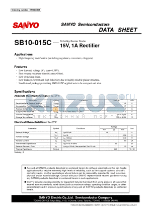 SB10-015C datasheet - 15V, 1A Rectifier