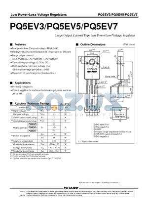 PQ5EV3_01 datasheet - Large Output Current Type Low Power-Loss Voltage Regulator