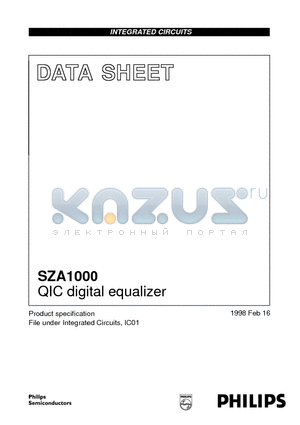 SZA1000 datasheet - QIC digital equalizer