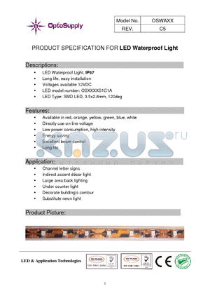 OSWAY5 datasheet - LED Waterproof Light