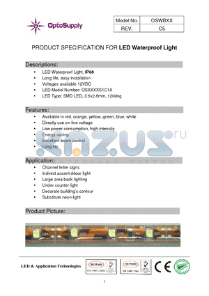 OSWBM5 datasheet - LED Waterproof Light