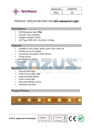 OSWPY5 datasheet - LED waterproof Light