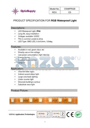 OSWPRGB datasheet - RGB Waterproof Light