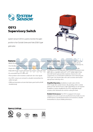 OSY2A datasheet - Supervisory Switch