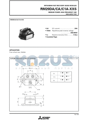 RM20C1A-XXS datasheet - MEDIUM POWER, HIGH FREQUENCY USE INSULATED TYPE