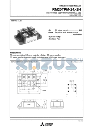 RM20TPM-24_02 datasheet - HIGH VOLTAGE MEDIUM POWER GENERAL USE INSULATED TYPE