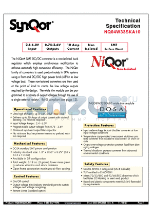 NQ04W33SKA10PSN-G datasheet - SMT Surface Mount