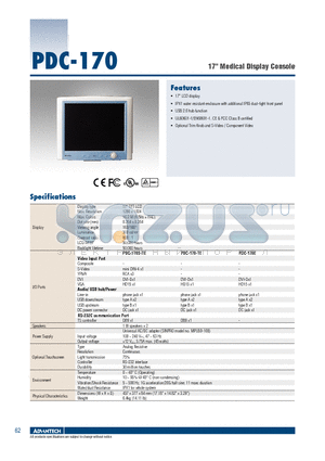 PDC-170E datasheet - 17 Medical Display Console