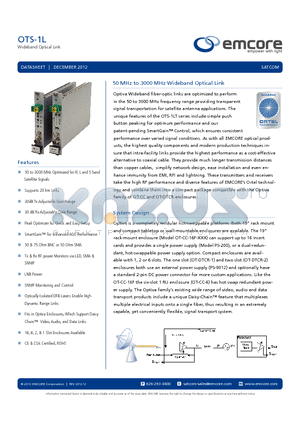 OT-CC-6-XX datasheet - Wideband Optical Link