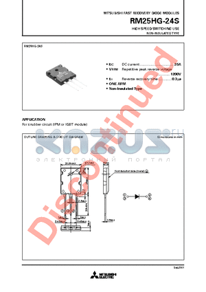 RM25HG-24S datasheet - HIGH SPEED SWITCHING USE NON-INSULATED TYPE