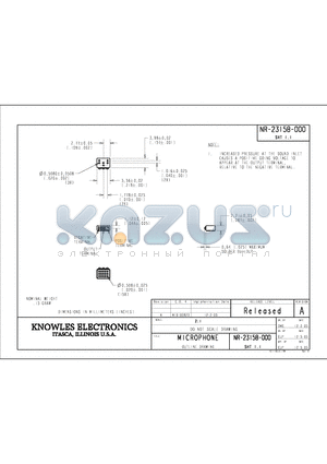 NR-23158-000 datasheet - MICROPHONE