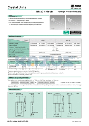NR-2C-10.368M-STD-CMB-4 datasheet - Crystal Units For High Precision Industry