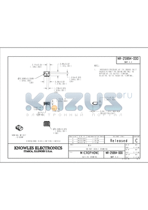 NR-25994-000 datasheet - MICROPHONE