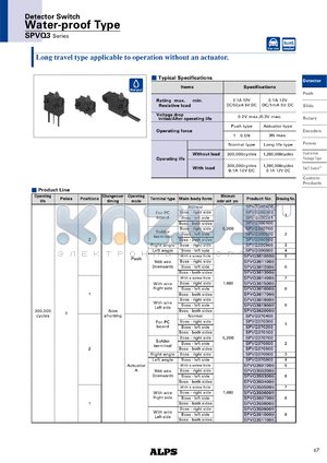 SPVQ370500 datasheet - Water-proof Type