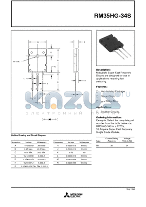 RM35HG-34S datasheet - Super Fast Recovery Diodes