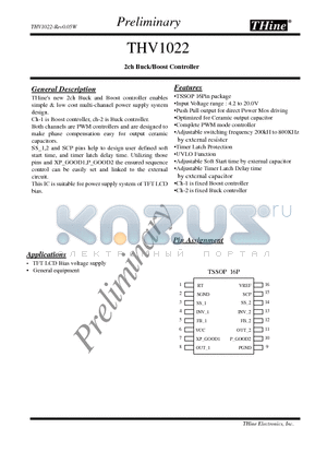 THV1022E datasheet - 2ch Buck/Boost Controller