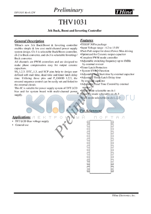 THV1031 datasheet - 3ch Buck, Boost and Inverting Controller