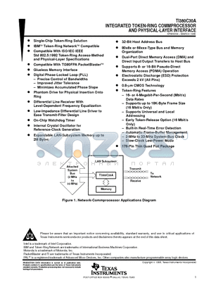 TI380C30APGF datasheet - INTEGRATED TOKEN-RING COMMPROCESSOR AND PHYSICAL-LAYER INTERFACE