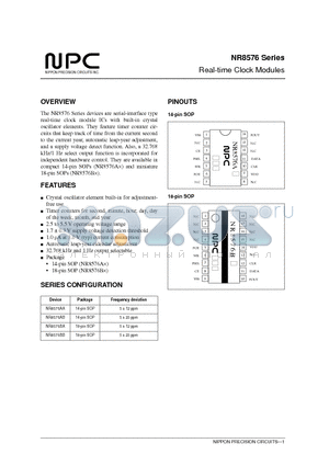 NR8576AA datasheet - Real-time Clock Modules