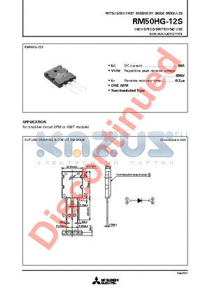 RM50HG-12S datasheet - HIGH SPEED SWITCHING USE NON-INSULATED TYPE