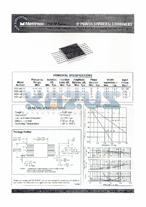 PDF-4E-1300 datasheet - 0 POWER DIVIDERS/COMBINERS