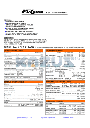 MT10A-1212SI datasheet - The MT10A and MT10A-W series