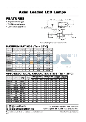 MT1302A datasheet - Axial Leaded LED Lamps