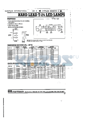 MT140-HLR datasheet - HARD LEAD T-1 3/4 LED LAMPS