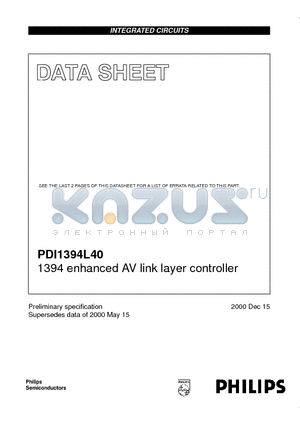 PDI1394L40BE datasheet - 1394 enhanced AV link layer controller