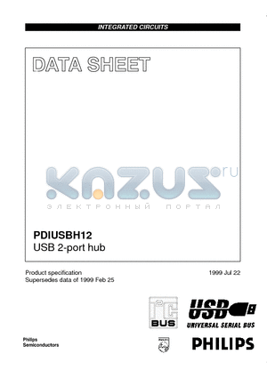 PDIUSBH12D datasheet - USB 2-port hub