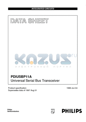 PDIUSBP11A datasheet - Universal Serial Bus Transceiver