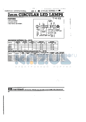 MT206-R datasheet - 2mm CIRCULAR LED LAMPS