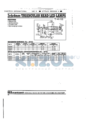 MT2070-R datasheet - 3x4x4mm TRIANGULAR HEAD LED LAMPS