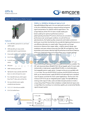 OTS-1LT-B7-1303-SA-IC datasheet - Wideband Optical Link