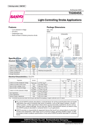 TIG004SS datasheet - Light-Controlling Strobe Applications