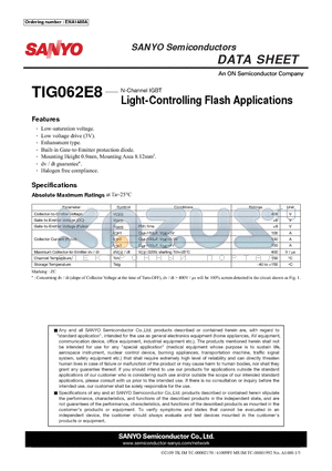 TIG062E8_0910 datasheet - Light-Controlling Flash Applications