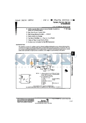 TIL118-1 datasheet - OPTOCOUPLERS