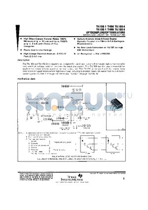 TIL189-3 datasheet - OPTOCOUPLERS/OPTOISOLATORS