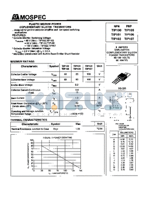 TIP105 datasheet - POWER TRANSISTORS(8A,60-100V,80W)