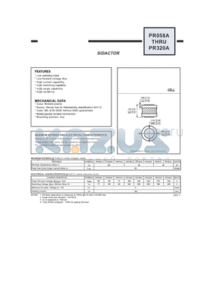 PR220A datasheet - SIDACTOR